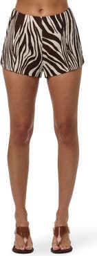 Naked Wardrobe Abstract Animal Print Shorts
