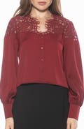 Alexia Admor Bryne Lace Trim Top