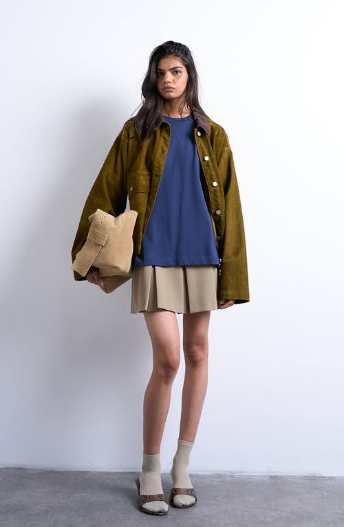 Topshop Relaxed Fit Cotton T-shirt In Blue