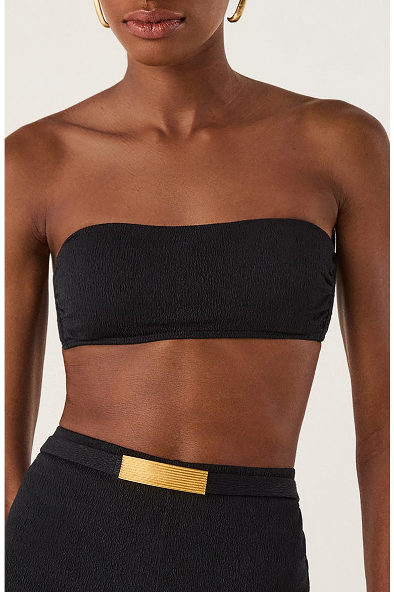 Rosie Bandeau Bikini Top, Main, color, BLACK