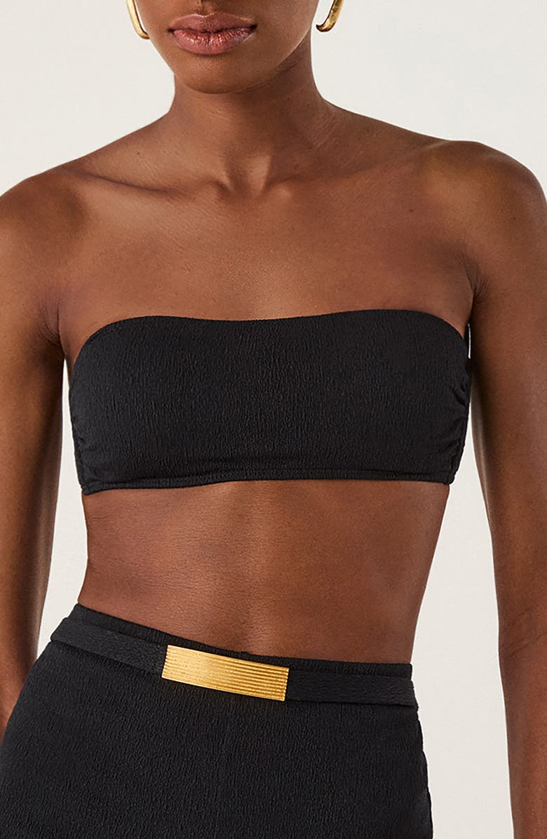 ViX Paula Hermanny Rosie Bandeau Bikini Top, Main, color, Black