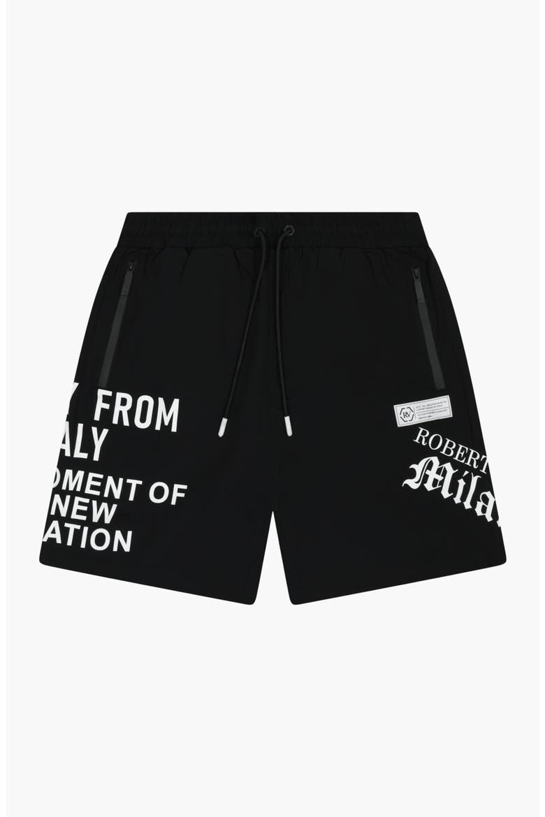 All Over Swim Trunks, Alternate, color, Black