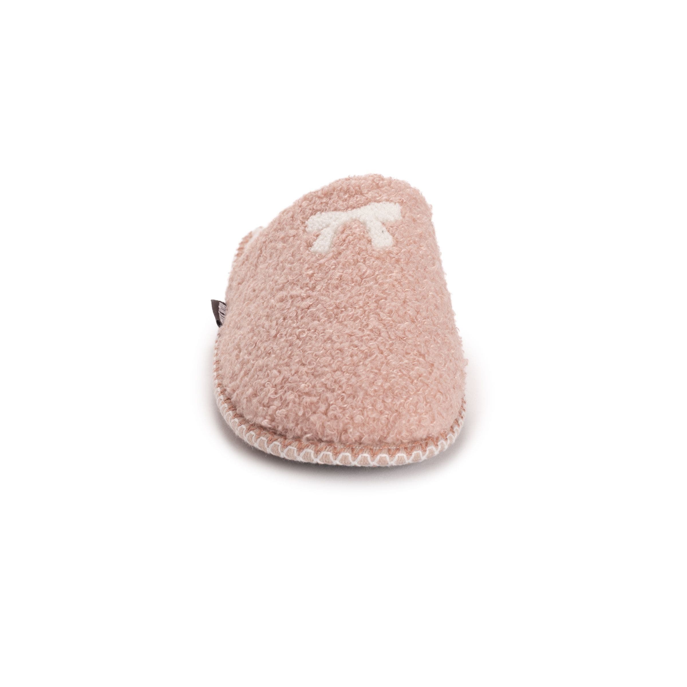 MUK LUKS Novelty Punch Needle Scuff Slipper, Alternate, color, Rose Pink Bow