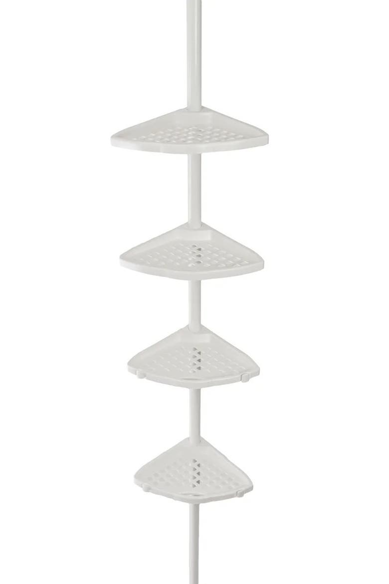 Rustproof Corner Shower Caddy, Alternate, color, WHITE