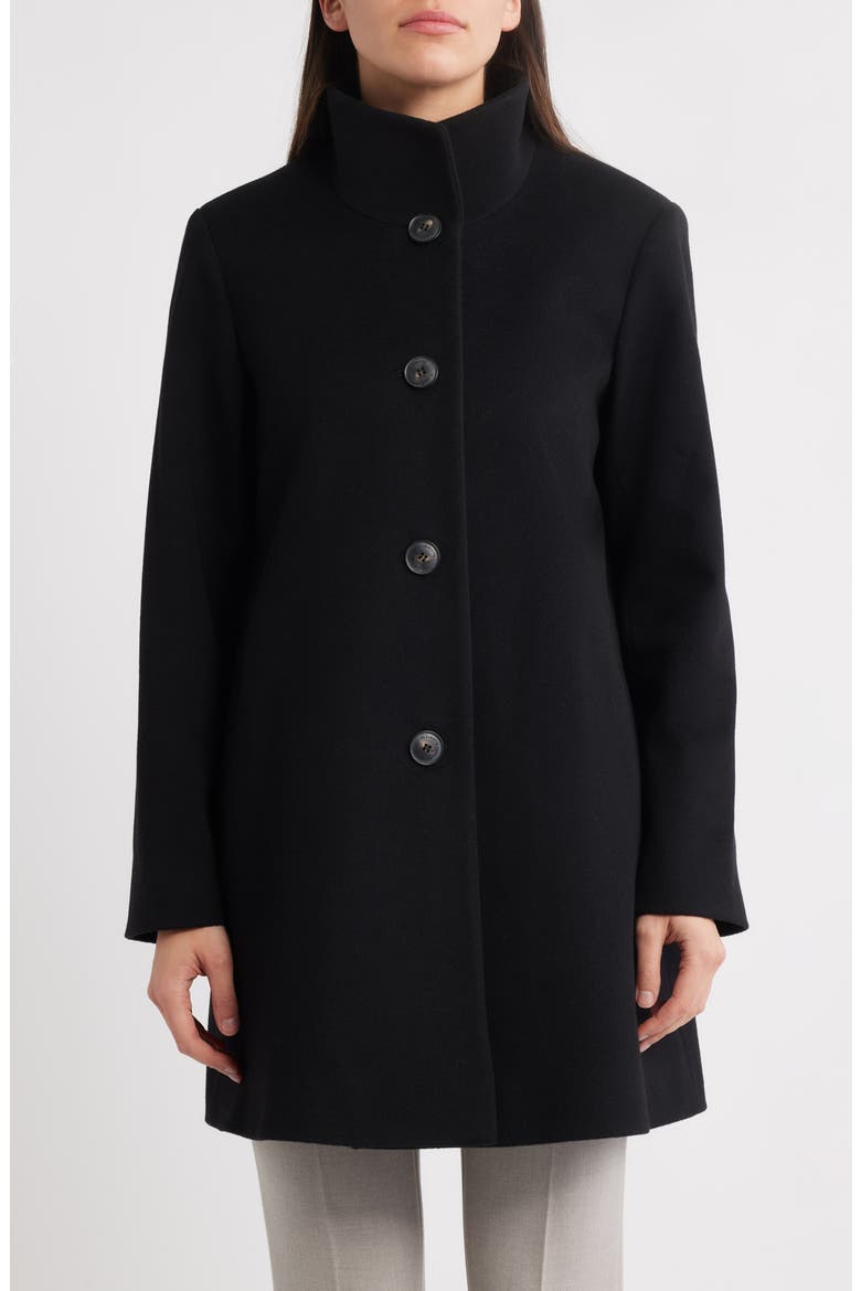 Grace Stand Collar Wool Coat (Nordstrom Exclusive), Main, color, BLACK