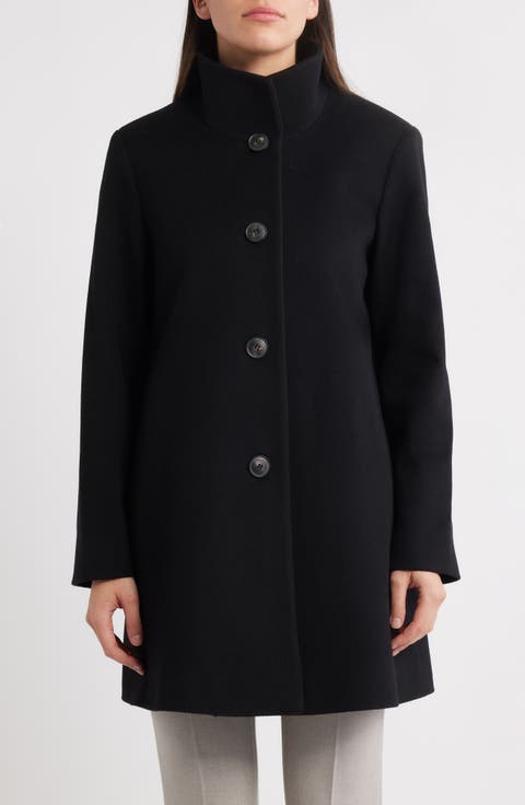 Fleurette Grace Stand Collar Wool Coat (Nordstrom Exclusive)