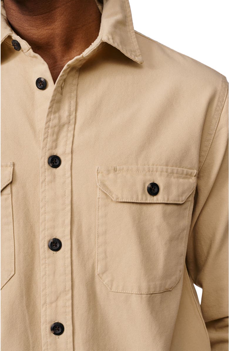 Aubin Henderson Canvas Relaxed Fit Overshirt, Alternate, color, Sand