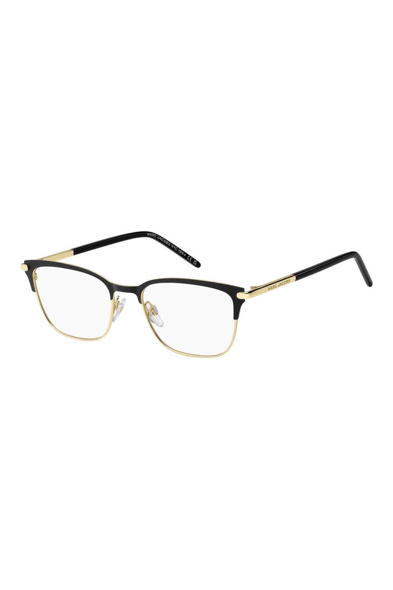 53mm Cat Eye Optical Glasses, Alternate, color, GOLD BLACK