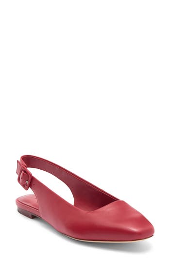 Vince Brody Slingback Flat In Red