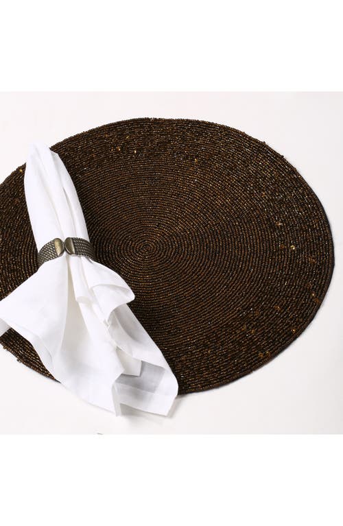 Tiramisu Beaded Placemat In Dark Copper