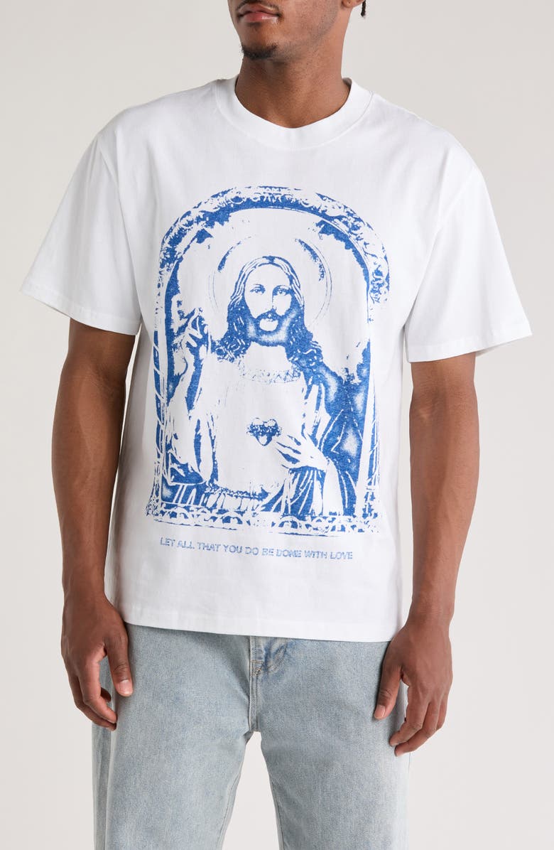SANTO STUDIO Sacred Jesus Graphic T-Shirt, Main, color, 