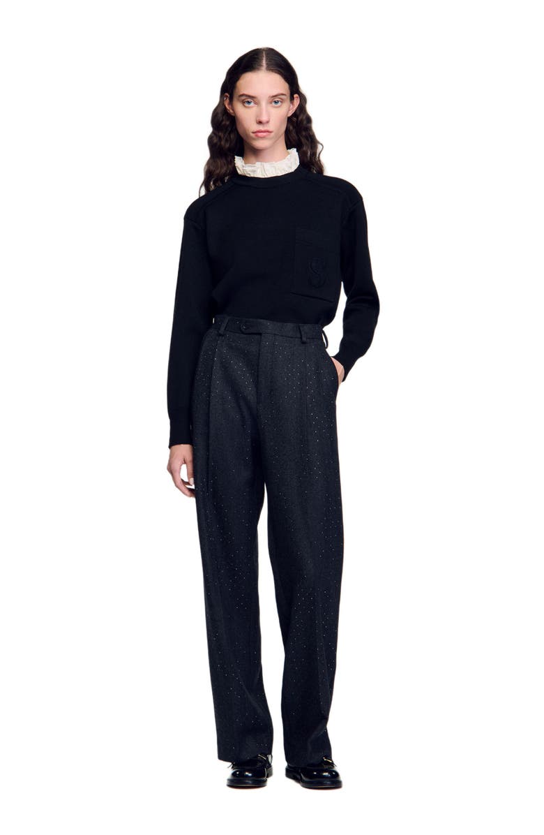 SANDRO Striped trousers, Alternate, color, 