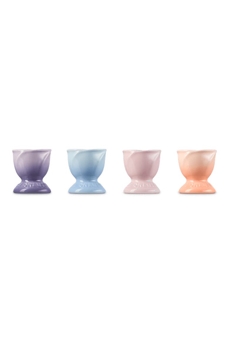 Stoneware Petal Set of 4 Egg Cups, Alternate, color, MULTI COLOR