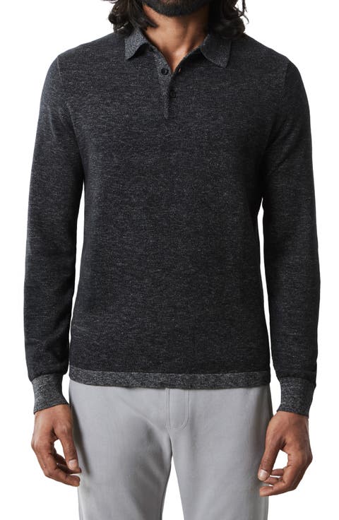 Fielder Cotton & Cashmere Piqué Polo Sweater