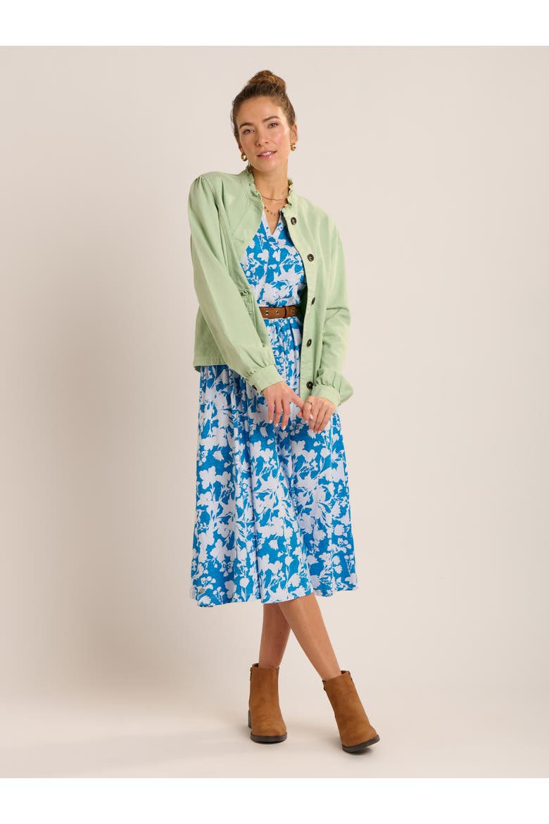 Ranieli Floral Print Midi Dress, Alternate, color, Blue