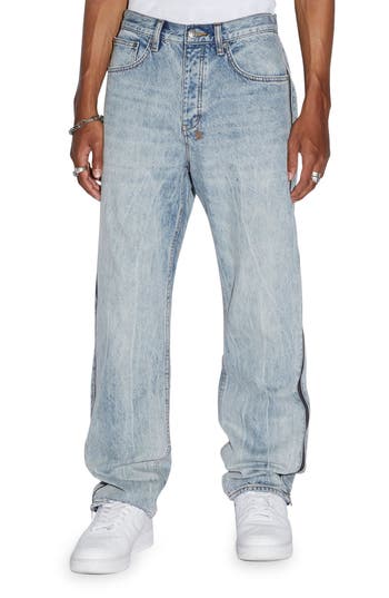 Shop Ksubi Anti K Zip Leg Dynamite Relaxed Fit Jeans In Denim