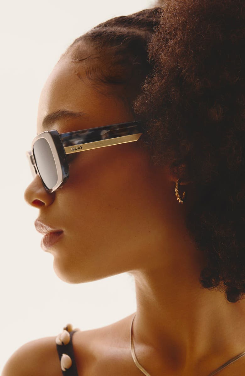 QUAY Karma 53mm Gradient Square Sunglasses, Alternate, color, Storm Tort/ Smoke