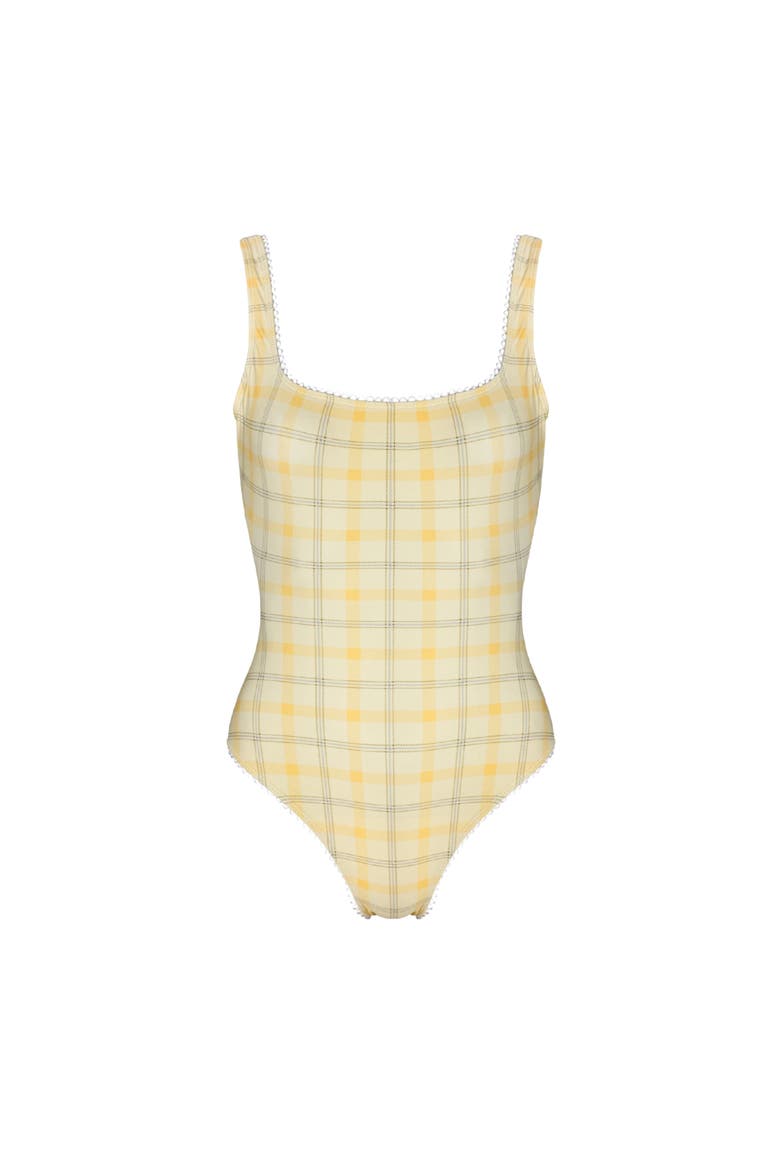 One Piece, Main, color, Yellow Plaid