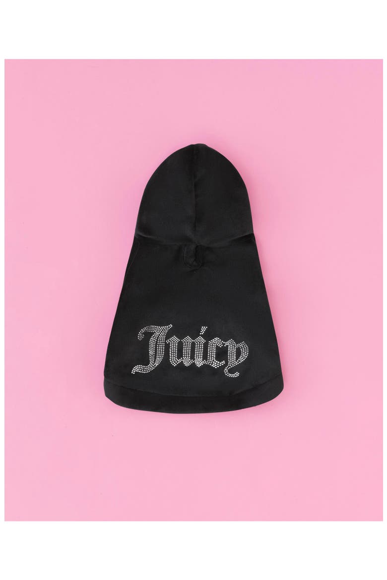 Velour Dog Tracksuit, Alternate, color, BLACK