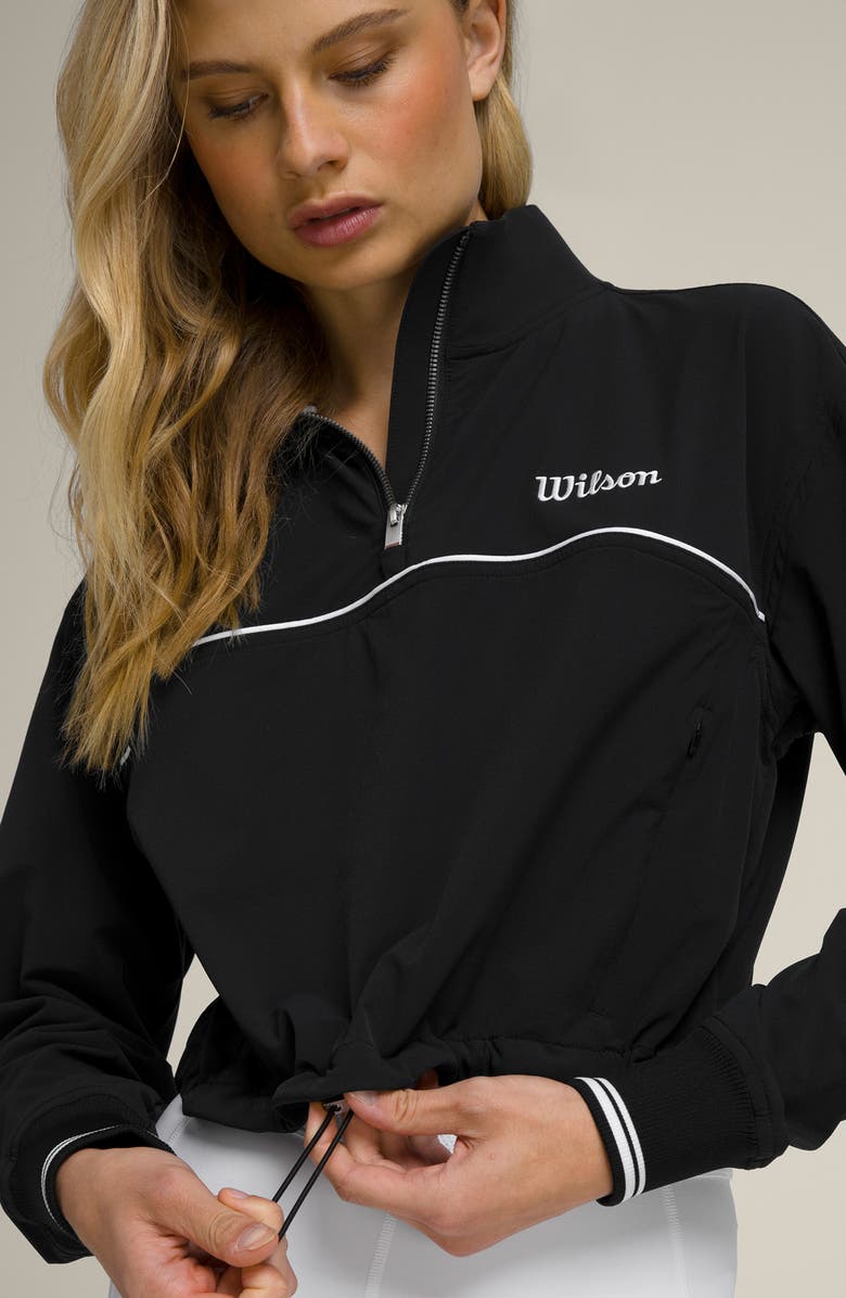 WILSON Davenport Woven Popover Quarter Zip Jacket, Alternate, color, Black
