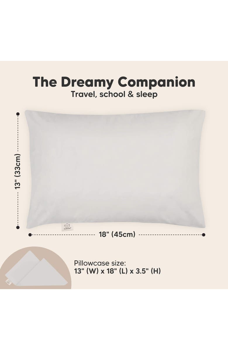 KeaBabies Toddler Pillow with Pillowcase, Alternate, color, French Gray