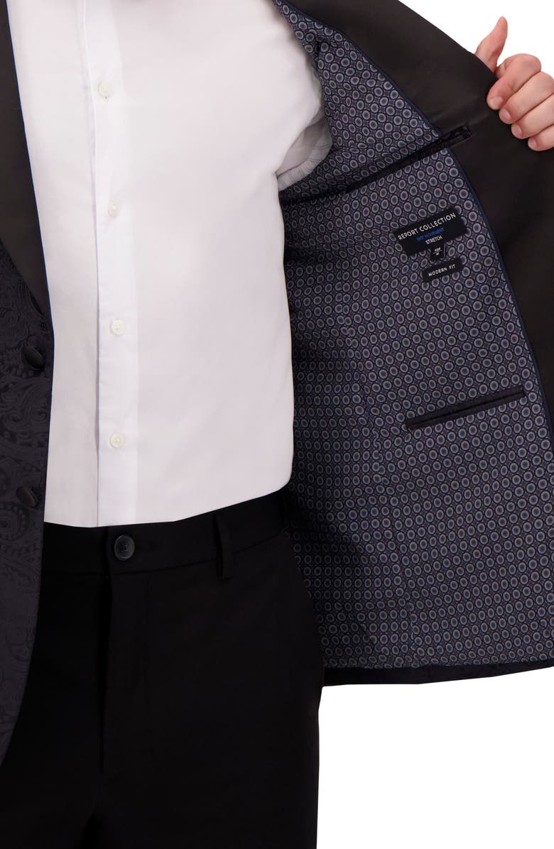 Report Collection Embossed Velvet Sport Coat, Alternate, color, Black