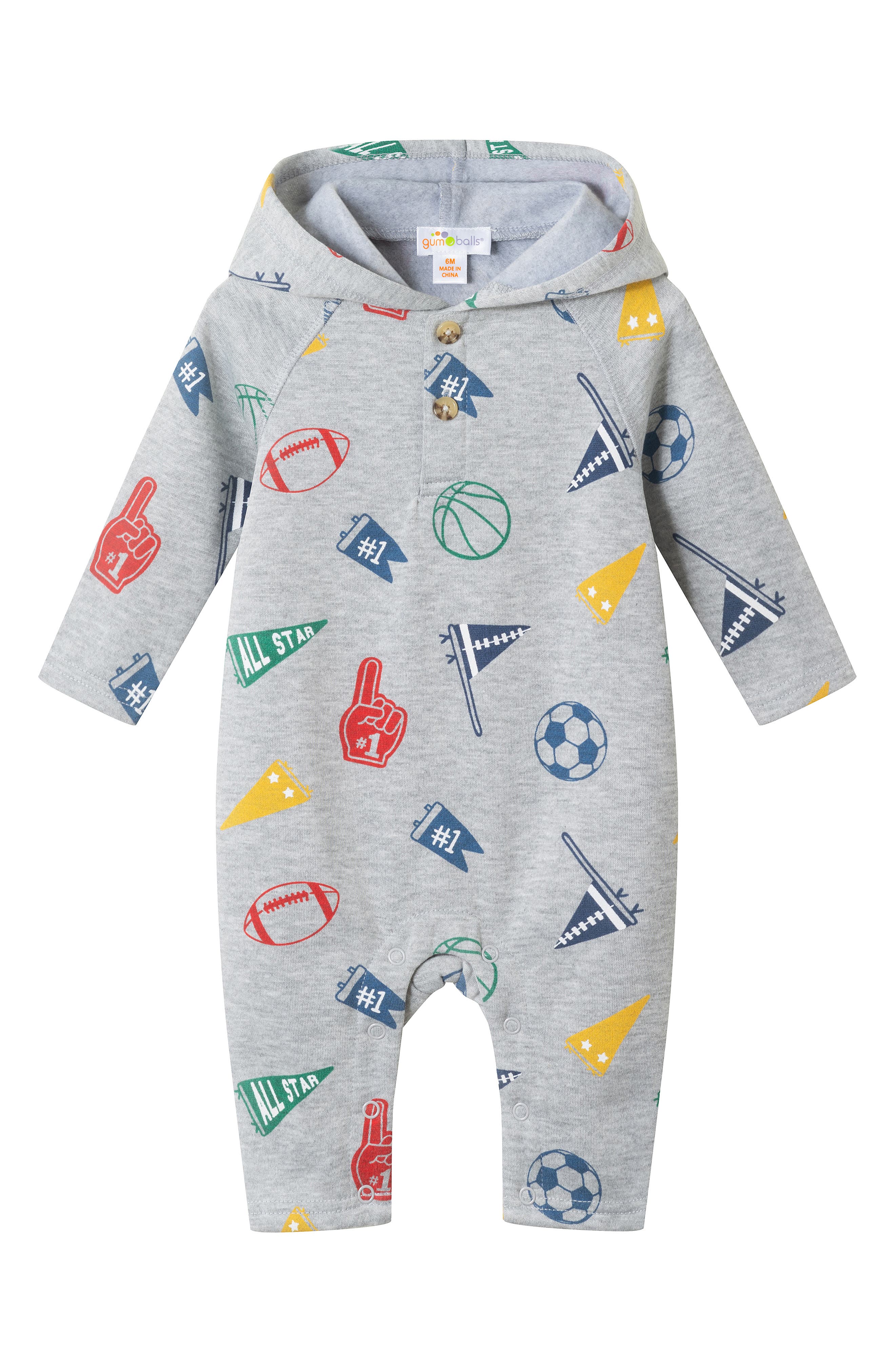 Kids' French Terry Hooded Romper