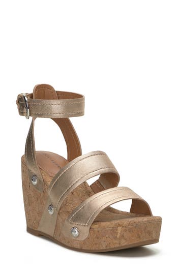 LUCKY BRAND LUCKY BRAND VALINTINA ANKLE STRAP PLATFORM WEDGE SANDAL