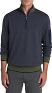 Bugatchi Cotton Blend Quarter Zip Pullover