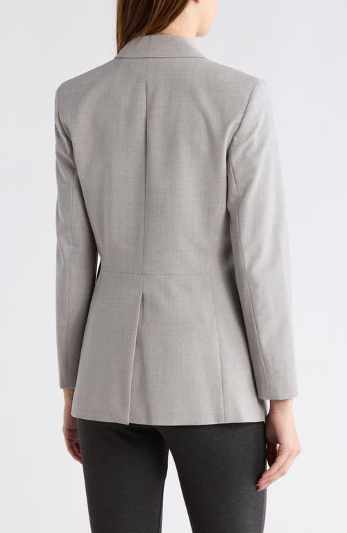 Theory Trace Stretch Wool Blazer In Gray