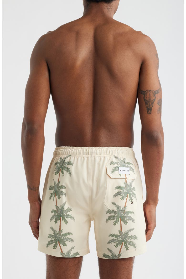 Palm Row Swim Trunks, Alternate, color, LIGHT GREEN