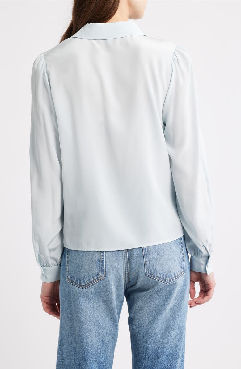 FRAME Staple Silk Button-Up Shirt, Alternate, color, Sky Blue