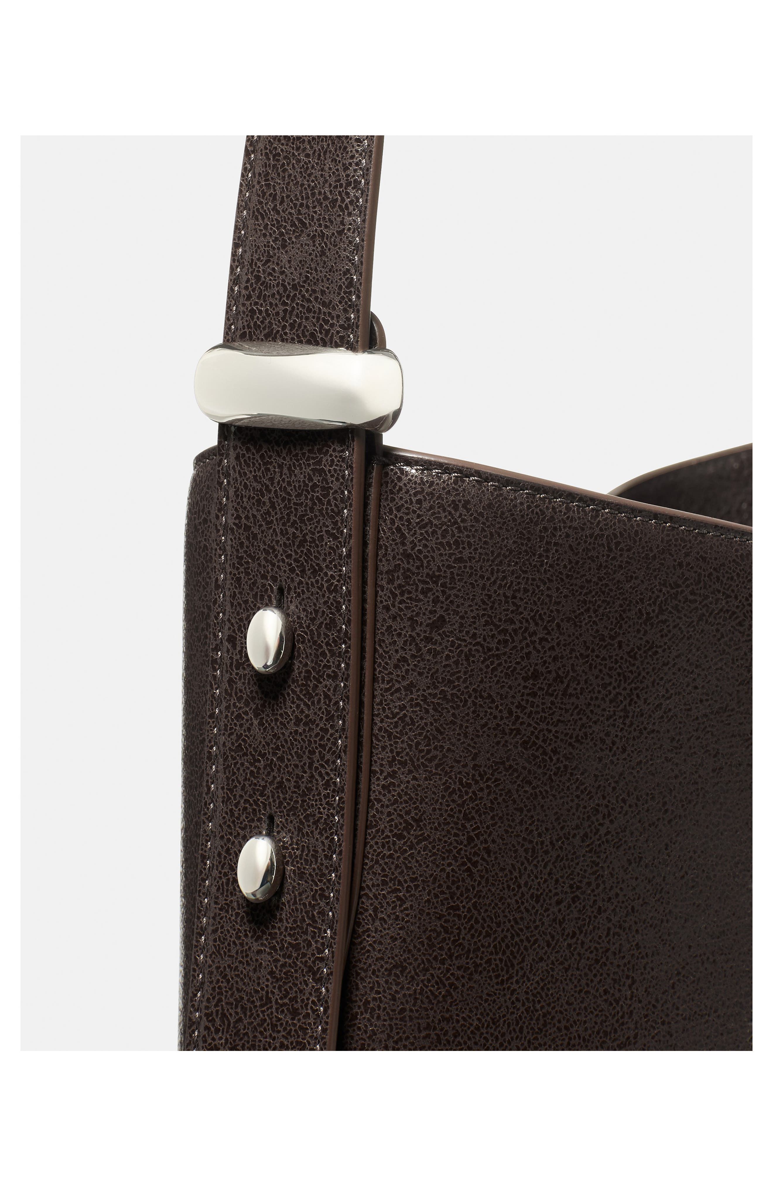 Kate Spade New York halo glazed leather bucket bag, Alternate, color, Hot Fudge