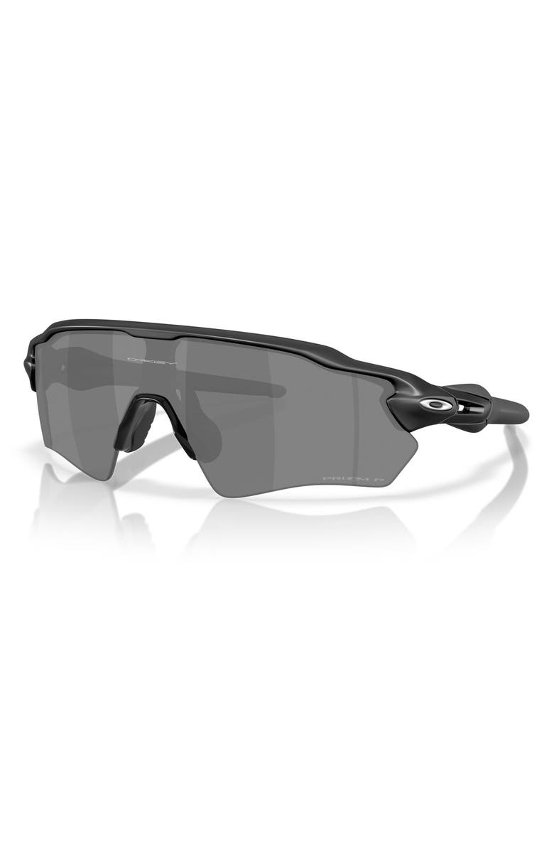 Oakley 131mm Prizm<sup>™</sup> Polarized Rectangular Sunglasses, Alternate, color, Matte Black/ Prizm Black
