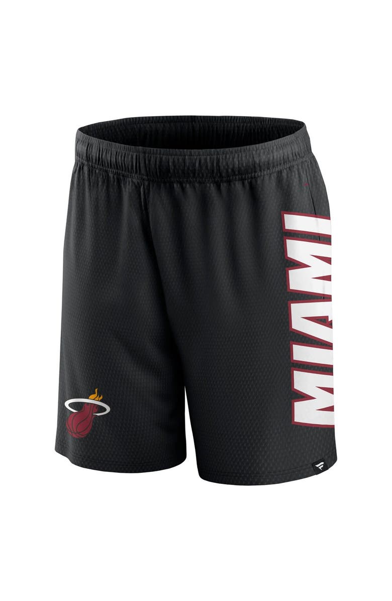 FANATICS Men's Fanatics Branded Black Miami Heat Post Up Mesh Shorts, Alternate, color, Black