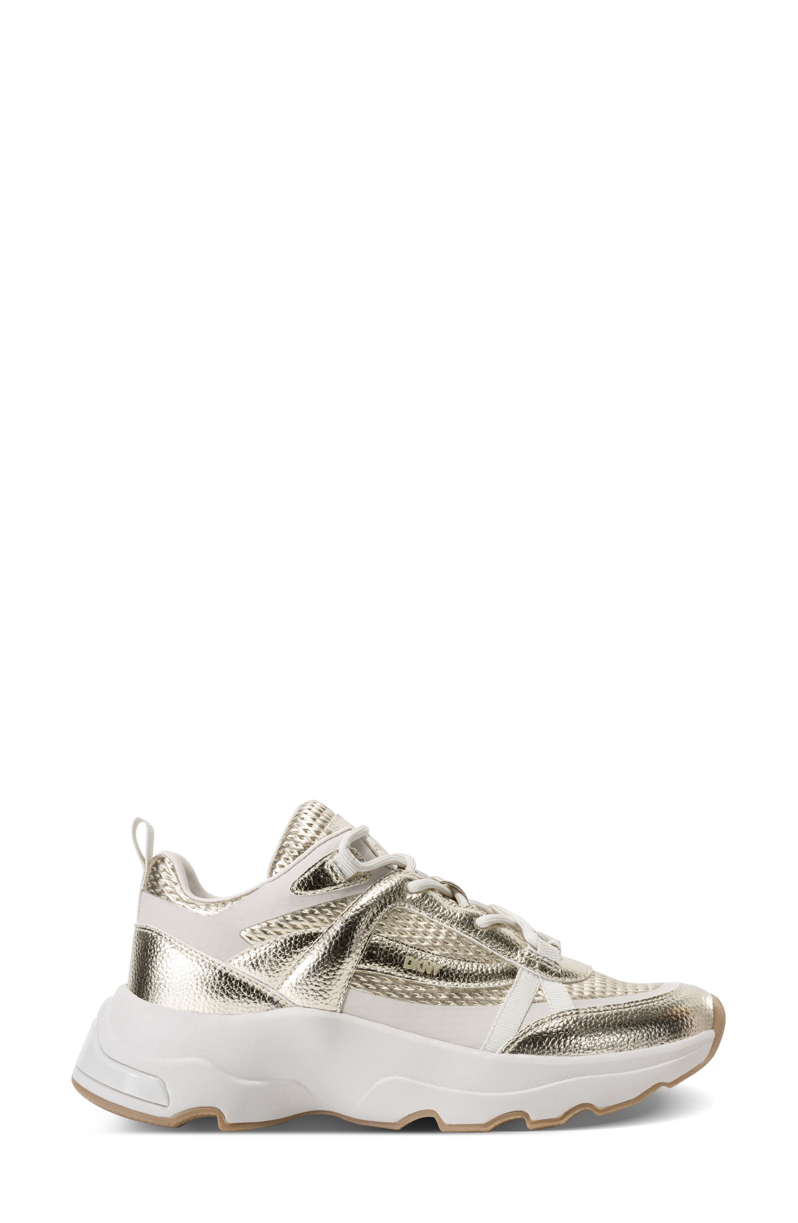 DKNY Juna Sneaker, Alternate, color, White Gold