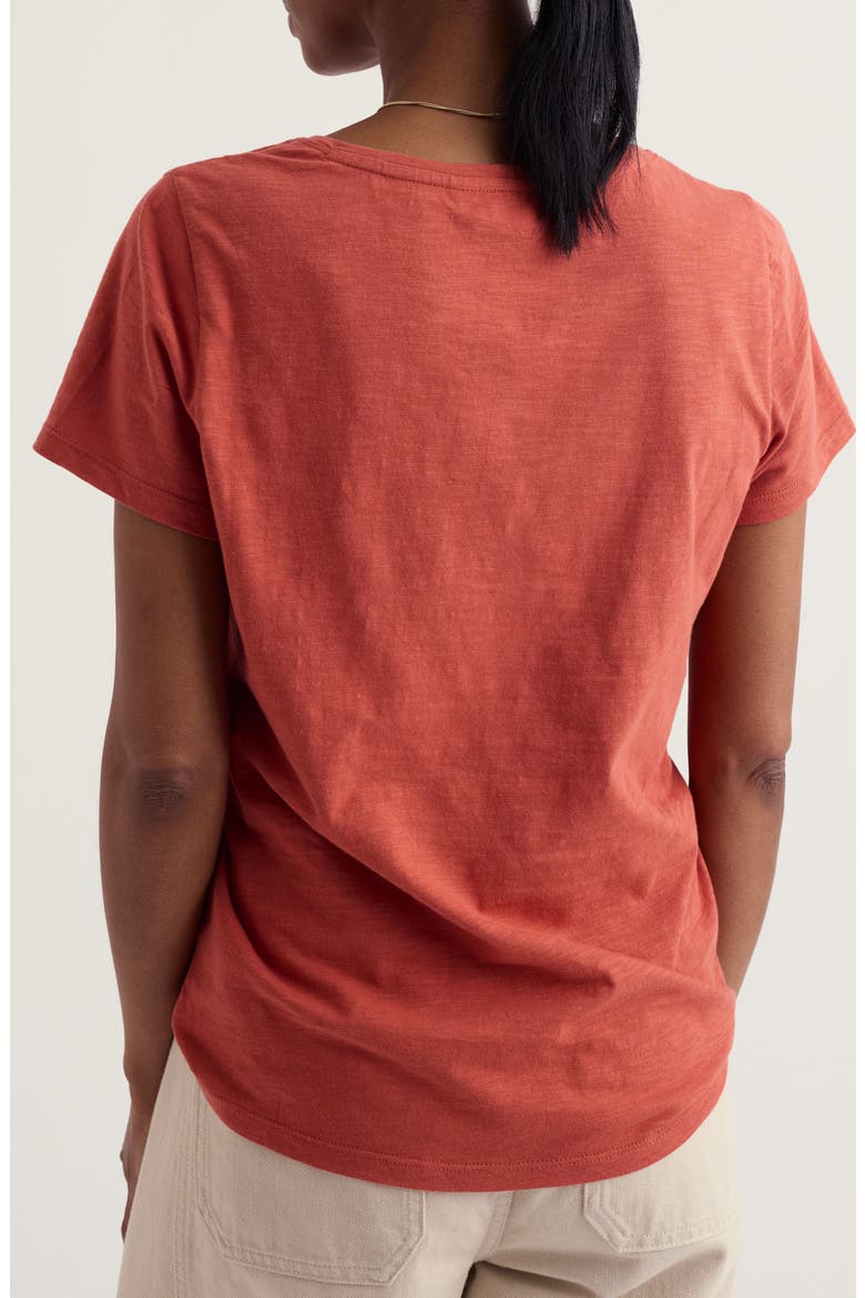 Kellow V-Neck Organic Cotton T-Shirt, Alternate, color, MASALA