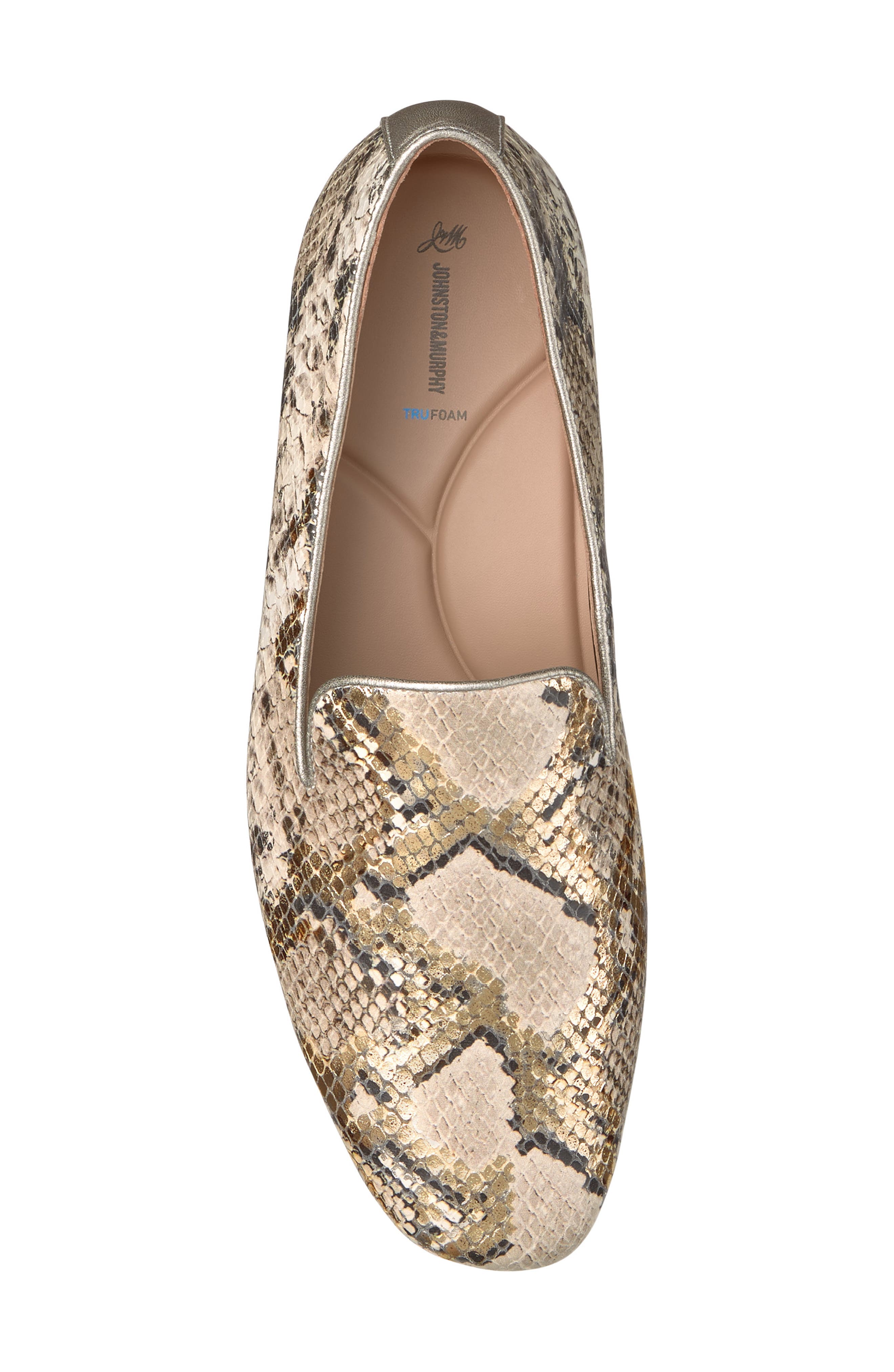 Isabel Genuine Calf Hair Venetian Loafer, Alternate, color, GOLD LEATHER