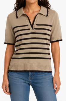 Stripe Polo Sweater