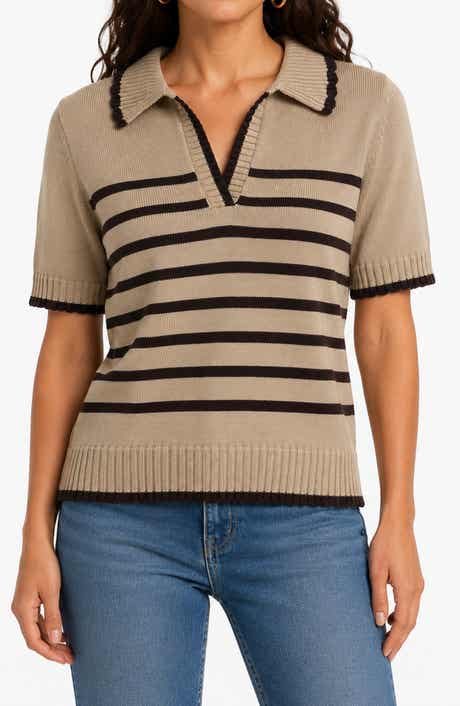 Stripe Polo Sweater