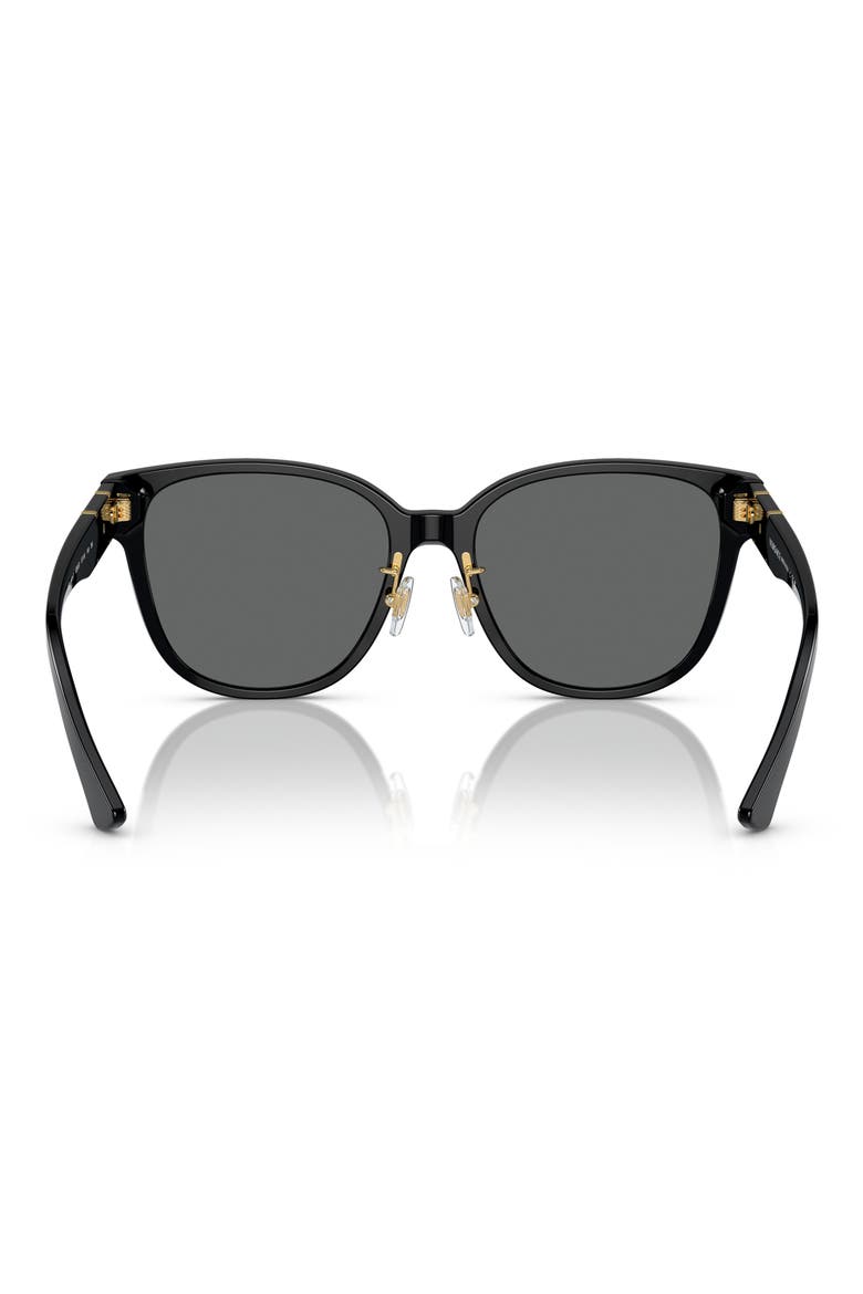 57mm Square Sunglasses, Alternate, color, BLACK