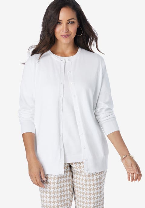 Fine Gauge Cardigan (Plus Available)