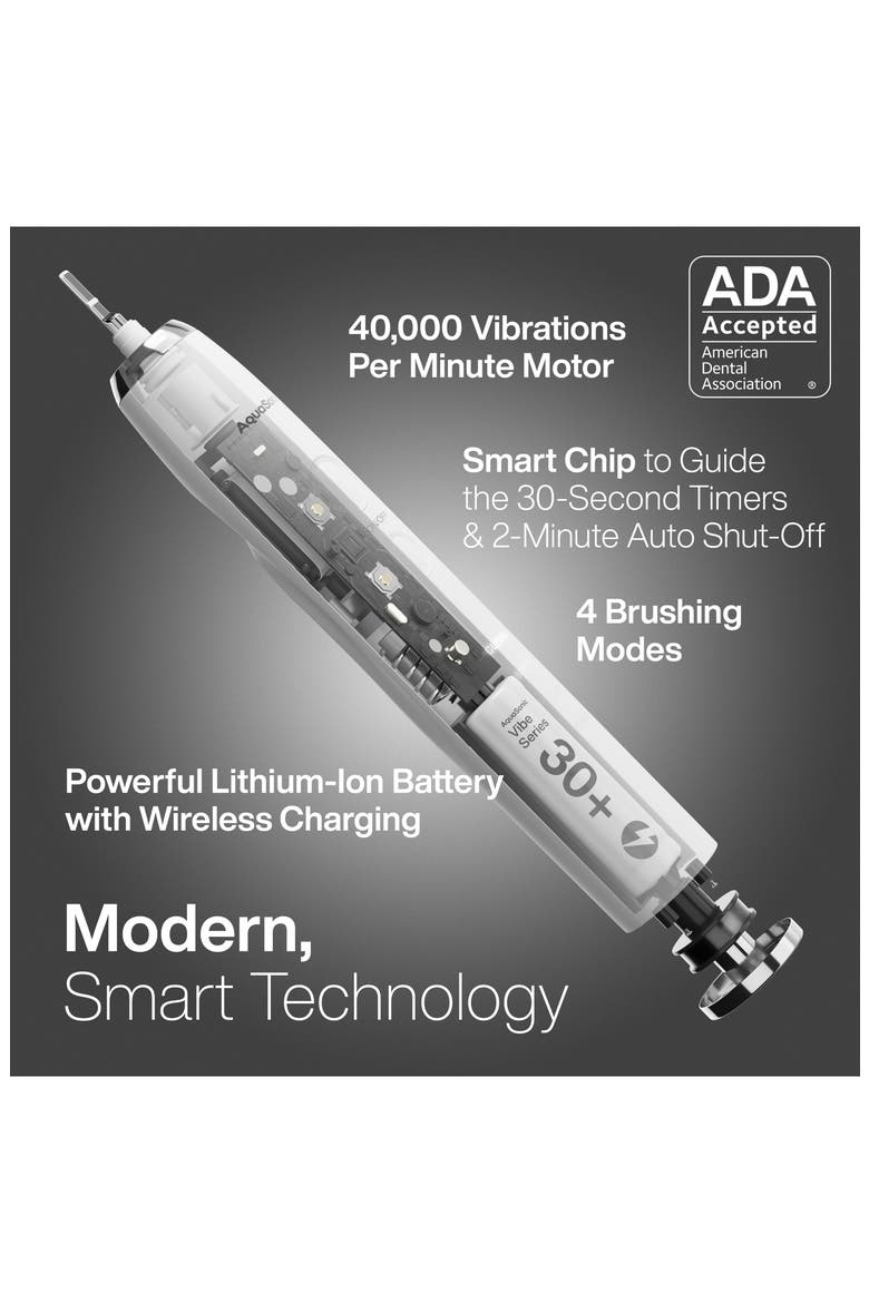 Vibe Series Ultra-Whitening Electric Toothbrush & Aqua Flosser Set, Alternate, color, WHITE