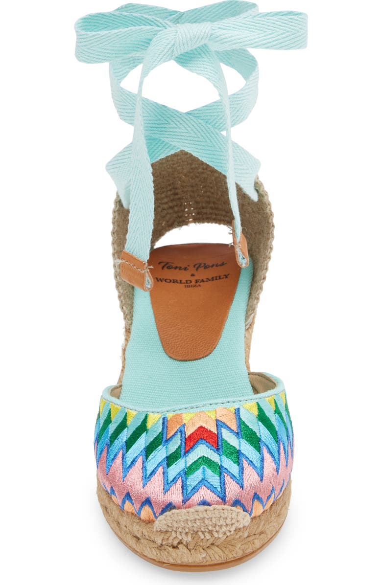 Toni Pons Lace-Up Espadrille, Alternate, color, Rainbow