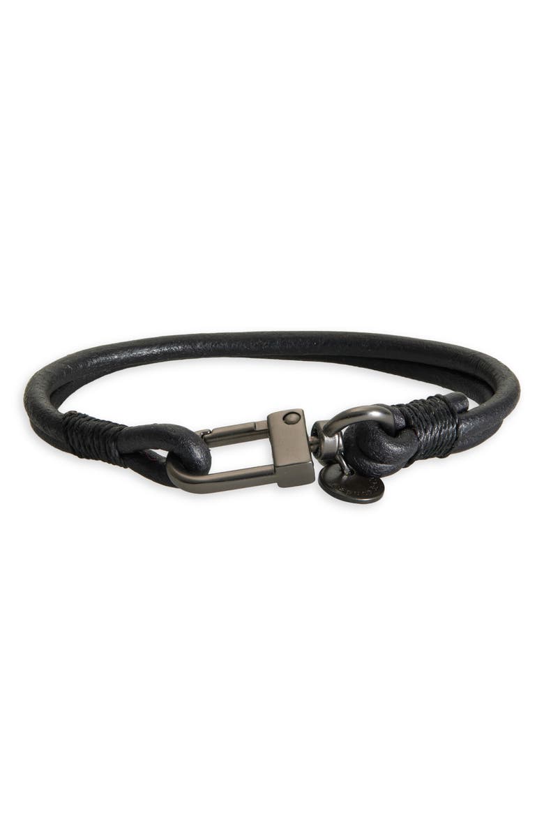 Caputo & Co. Men's Craftman Leather Bracelet, Main, color,