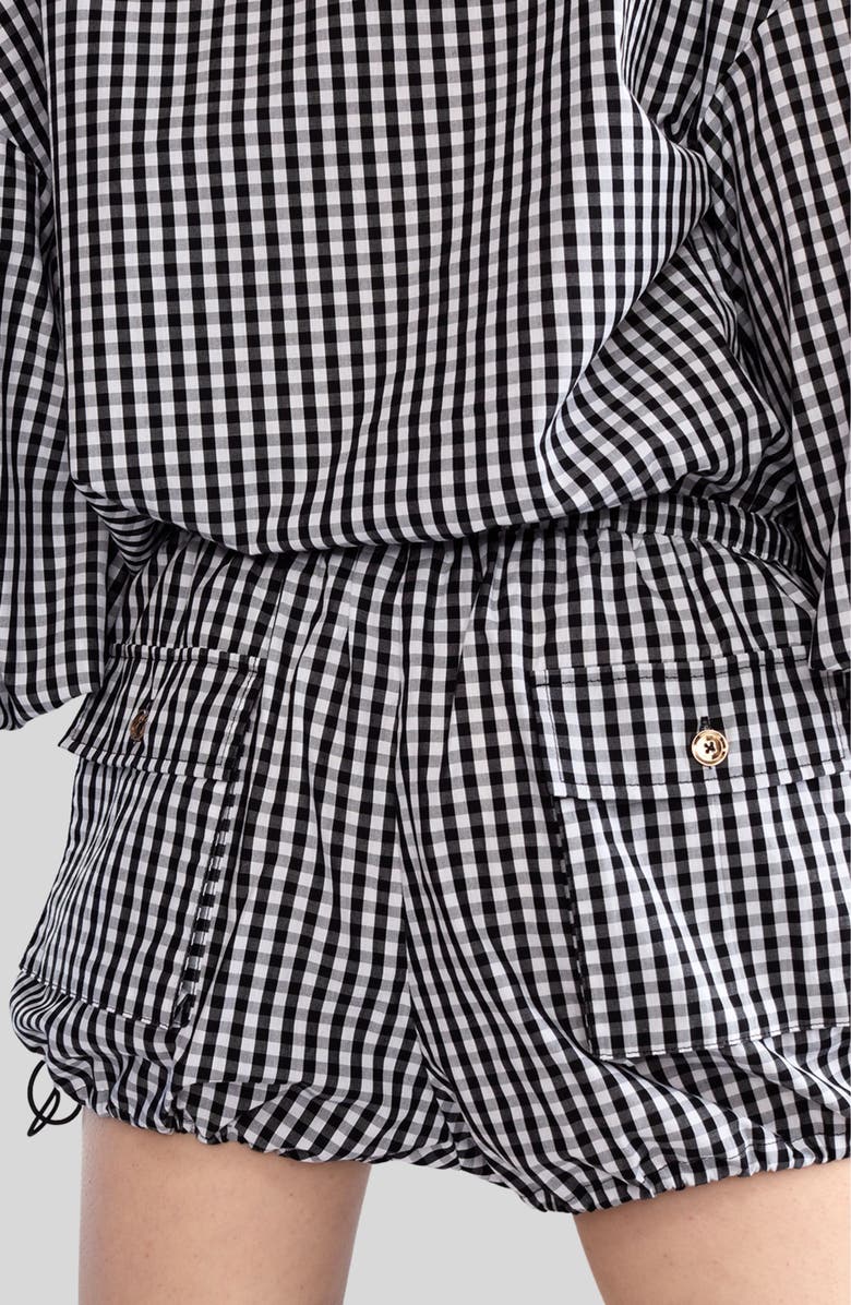 Cynthia Rowley Geneva Gingham Cargo Shorts, Alternate, color, 