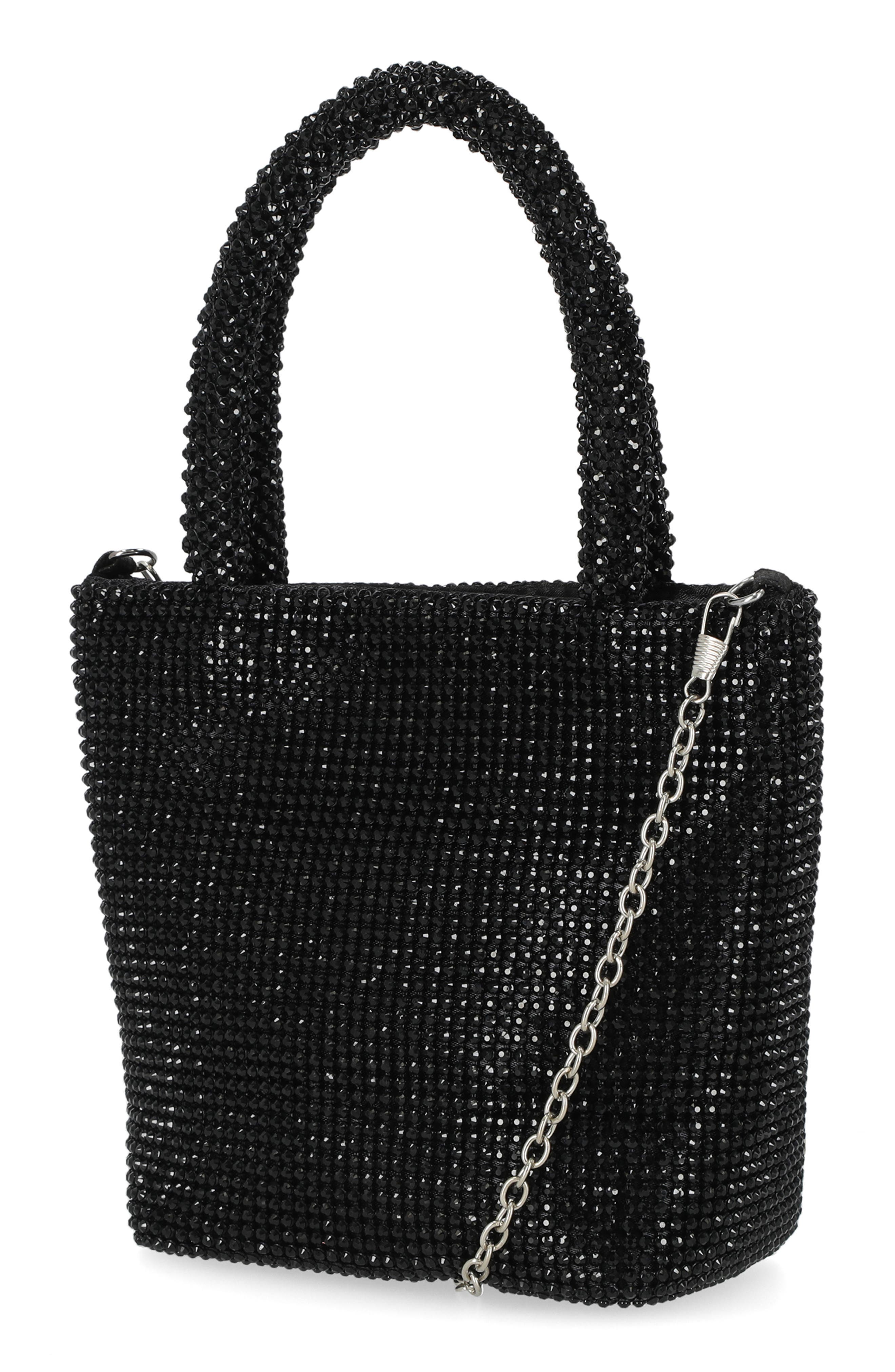 Jessica McClintock Crystal Embellished Chase Top Handle Mini Tote Bag