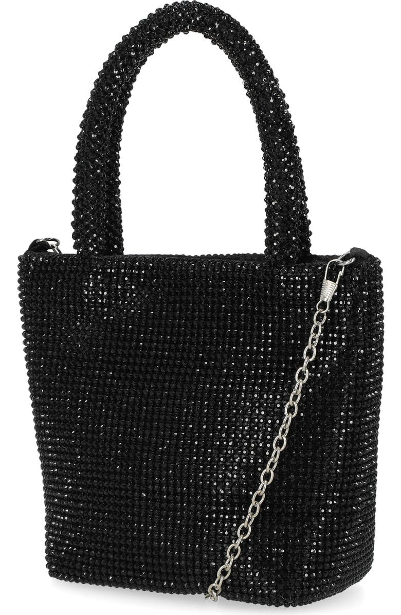 Jessica McClintock Crystal Embellished Chase Top Handle Mini Tote Bag, Main, color, Black