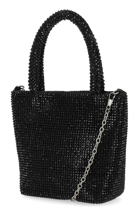 Crystal Embellished Chase Top Handle Mini Tote Bag