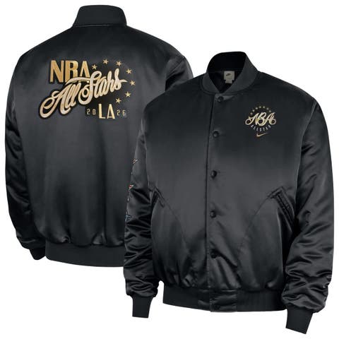 Men's Nike Black 2026 NBA All-Star Game Satin Full-Snap Jacket
